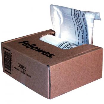 Fellowes 36054 Bolsas para Destructora de Papel, Capacidad de 75 Litros, Paquete de 50 Piezas