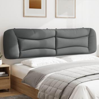 Cojín de tela de cabecera gris claro acolchado 200 cm