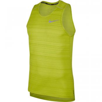 Nike M Nk Dry Miler Tank Camiseta, Hombre, Bright Cactus/htr/Reflective silv, M