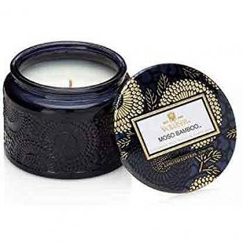 Voluspa Moso Bamboo Japonica Limited Edition 25-Hour Scented Candle in Embossed Glass Jar