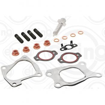 Conjunto de montaje del turbocompresor ELRING 841.320, incluye todas las piezas necesarias para el ensamblaje y funcionamiento óptimo del turbocompresor, fabricado con materiales de alta calidad para asegurar durabilidad y rendimiento