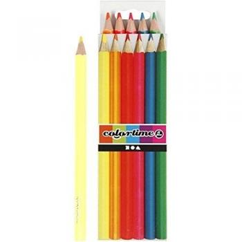 Colortime 6 Piezas Diseño de lápices de Colores, Colores neón