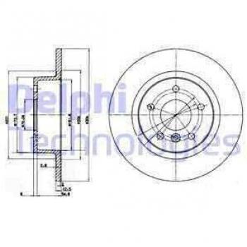 Delphi BG3227C - Discos de freno