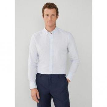 Camisa Hackett London Geo Motif Print Azul