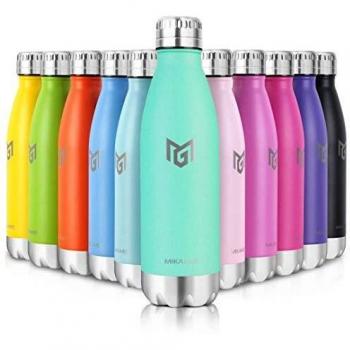 MIKAMEE Botella de Agua Acero Inoxidable 350/500/650/750ml | Aislamiento de Vacío de Doble Pared airBottle | sin bpa Botella termica | Mantiene 24h frías/12h Calientes | para Niños, Deporte, Oficina