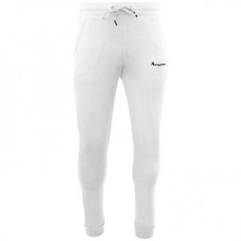 Aquascutum Men's White Cotton Joggers - Size Small