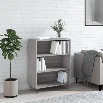 Estantería Sonoma de madera multicapa gris 69,5x32,5x90 cm