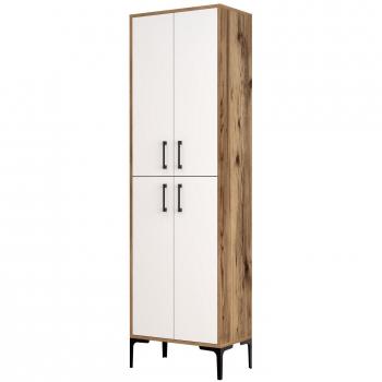 Mueble multiusos Arvydas 60 cm en color marrón y blanco, dimensiones 60.0 H x 35.0 W x 20.0 D cm