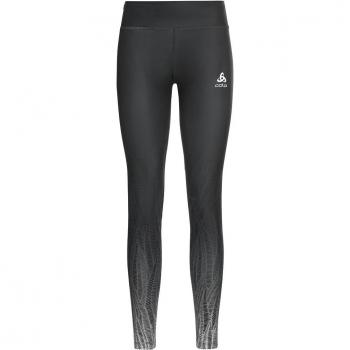 Leggings Odlo Zeroweight Print para mujer, color negro, diseño ligero y transpirable, tecnología de secado rápido, ideal para actividades deportivas y entrenamiento