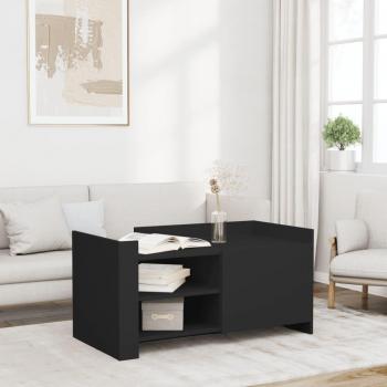 Mesa de centro de madera de ingeniería 100x50x50 cm en Blanco, Negro y Roble Sonoma - Mesita de Salón o Comedor o Auxiliar