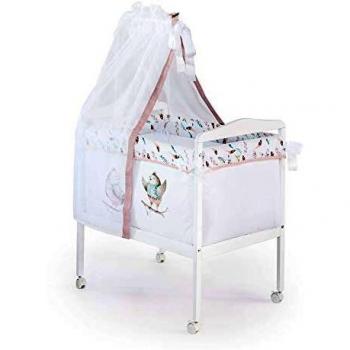 Naf Naf MINICUNA CUADRADA + TEX Y VEL BIRDS EXPLORER, Rosa