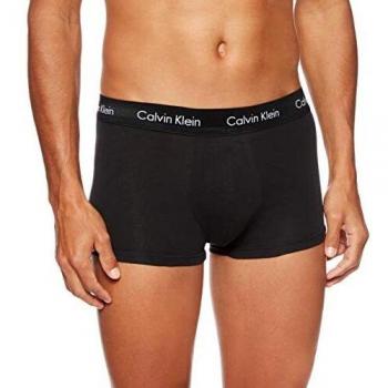 Calvin Klein Men's Cotton Stretch 3-Pack Low Rise Trunks - Black - S