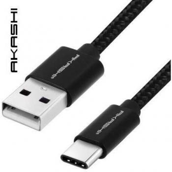 Cable USB 2.0 de 1 m con conectores USB A y USB C, color negro, compatible con dispositivos Huawei, Samsung S9, Samsung S8, Redmi Note 9 Pro y Nintendo Switch Lite