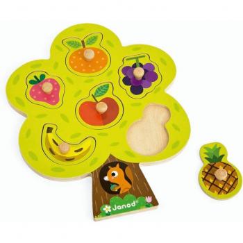 Puzzle Árbol de Frutas Janod - 6 Piezas - Madera - Multicolor - A partir de 18 meses