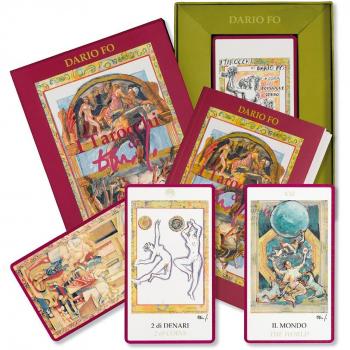 Tarot Dario Fo - Mazzo Completo de 78 Cartas, Alta Calidad, 15 x 8.5 cm, para Principiantes y Avanzados