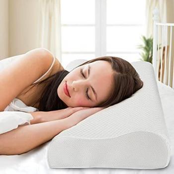 RIPPLE Almohada Cervical, Almohada Viscoelástica para Dormir con Altura Ajustable, Funda de Almohada Extraible y Lavable, Forma Ergonómica Adecuada