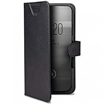 Funda Flip Libro Celly Wally One XXXL para Smartphone 5,5-6 Color Negro
