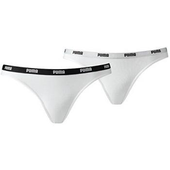 PUMA 573012001 Bikini Style Underwear, Blanco, L Women's