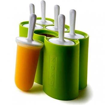 Zoku Classic Pop Moulds, 6 Easy-release Popsicle Moulds With Sticks and Drip-guards, BPA-free