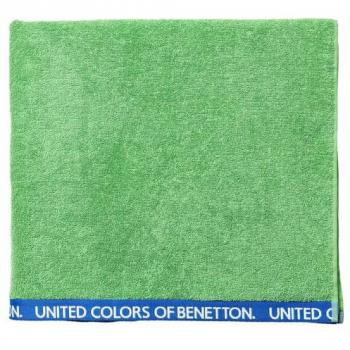 Toalla de algodón orgánico 90x160 cm 450gsm azul y verde Benetton