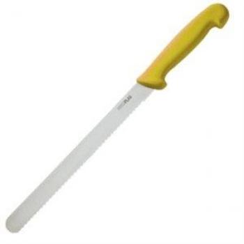 Cuchillo para cortar dentado amarillo Hygiplas 255 mm