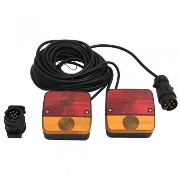 Luces de Remolque 2 Pz Rojo 10,5x5x9,5 cm 12V Bombilla Clásica