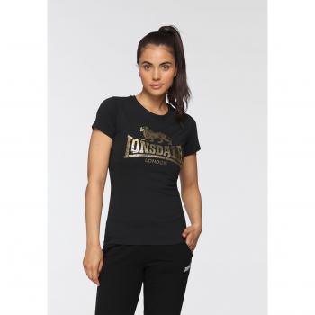 Lonsdale Women's Bantry Black Short Sleeve T-Shirt