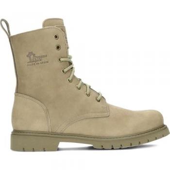 Botas Panama Jack Frisia de Cuero Auténtico Impermeables para Mujer en color kaki, talla 36