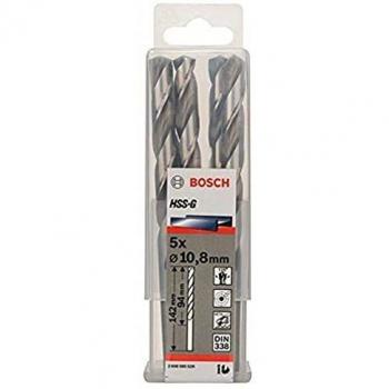 Bosch 2 608 585 528 - Pack de 5 brocas para metal HSS-G, DIN 338