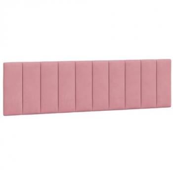 Cabecero de cama acolchado terciopelo rosa 180 cm