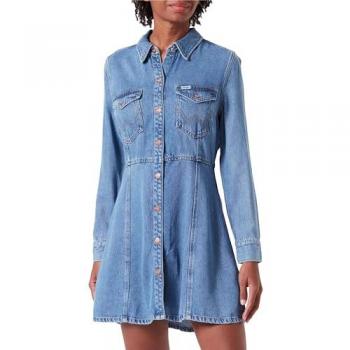 Vestido Camisero A Línea Wrangler Azul para Mujer