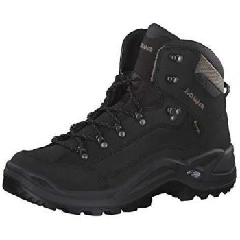 Lowa Renegade GTX Mid Black Nubuck Leather Men's Hiking Boots