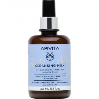 APIVITA - 3 In 1 Cleansing Milk Chamomile & Honey 300ml - Cosmetics