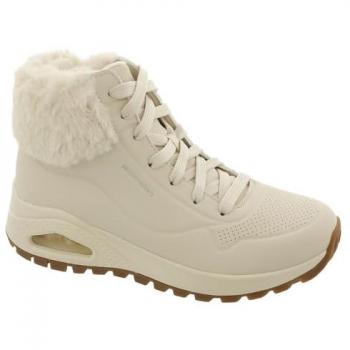 Skechers Uno Rugged Women's Fall Air Beige Winter Boots with Bio Dri and Air-Cooled Memory Foam