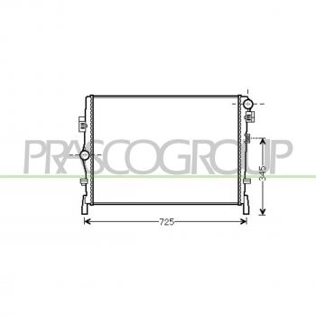 Radiador de refrigeración del motor PRASCO DG815R001