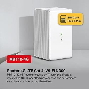 Mercusys MB110 4G LTE Wireless N300 Router