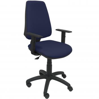 Piqueras y Crespo Silla Elche CP Bali Azul Marino Brazos Regulables Oficina, Tela, 109x46x46 cm