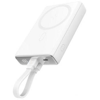Power Bank Magnético Inalámbrico 10000mAh 20W con Cable Incorporado y Soporte