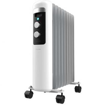 Radiador Eléctrico de Aceite Cecotec ReadyWarm 950 Blanco - 2000W, Bajo Consumo, 9 Módulos, 3 Niveles de Potencia, Ideal para 20m² con Rued