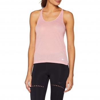 Nike Miler Top, otoño/Invierno, Mujer, Color Rush Pink/Heather/Reflective Silver, tamaño Small