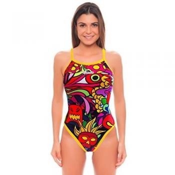 Traje de Baño Turbo Crazy Jungle Revolución Naranja 2XL Femme