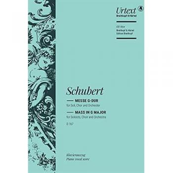 Misa en Sol Mayor D 167 de Schubert para Voces Solistas, Coro Mixto y Piano (Urtext)