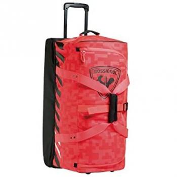 Rossignol Trolley Hero Explorer Bag - Bolsa de transporte para esquís, capacidad para 2 pares de esquís, material resistente al agua, ruedas para fácil transporte, asas acolchadas y correas ajustables, compartimentos adicionales para accesorios
