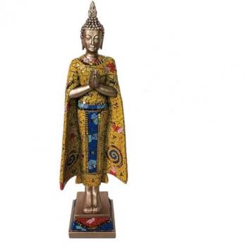 Figura de Buda Gris en Resina de Alta Calidad 59x17x13cm - Origen Home Decor