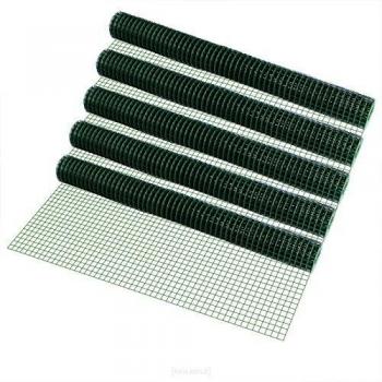 5 Rollos de Malla de Alambre Cuadrados Verde - 1m x 5m por Rollo - Tela Metálica para Vallas de 25m