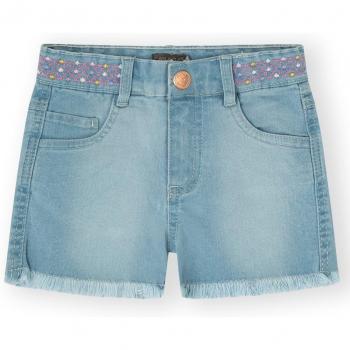 Short Denim Étnico Niña