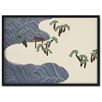 Lámina Rinpa 09 - Póster A4 con Ilustraciones del Artista Japonés Kamisaka Sekka para Decoración de Interiores