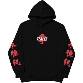Tealer Lucky Koi Black Hoodie Sweatshirt XS