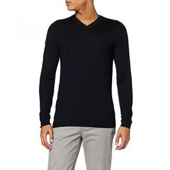 Superdry Edit Merino Vee suéter, Negro