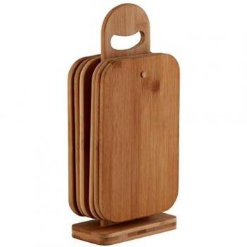 Soporte para 6 mini tablas de bambú Axentia - 22 x 14 x 0,8 cm